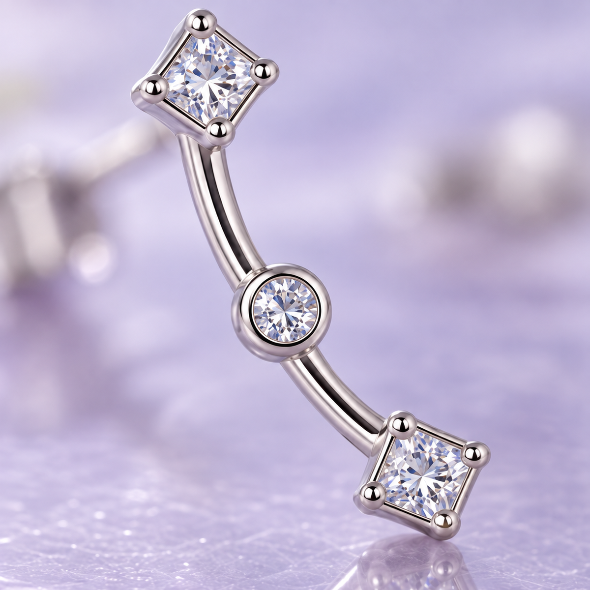 OFICIAA® Aeris Glint Ear Climbers — detail view