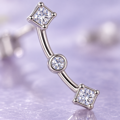 OFICIAA® Aeris Glint Ear Climbers — detail view