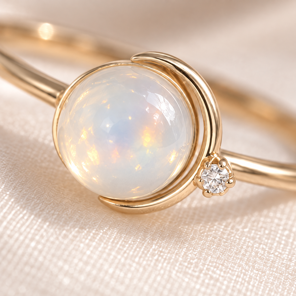 OFICIAA® Aurene Halo Thread Ring — detail view
