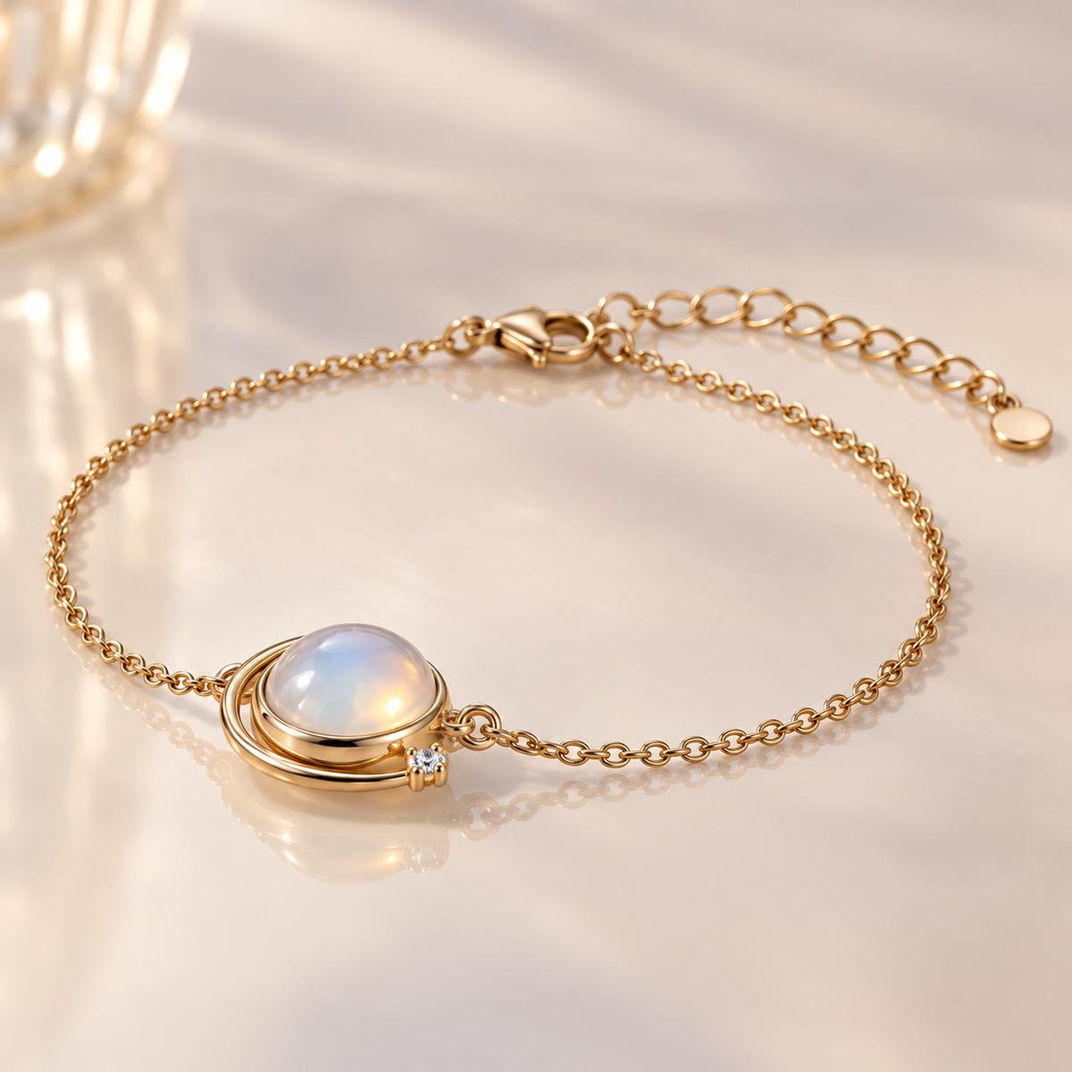 OFICIAA® Evara Dew Orbit Bracelet — angle view