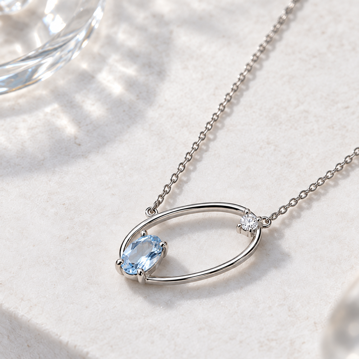 OFICIAA® Liora Drift Necklace — angle view