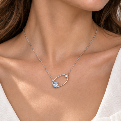 OFICIAA® Liora Drift Necklace — worn view